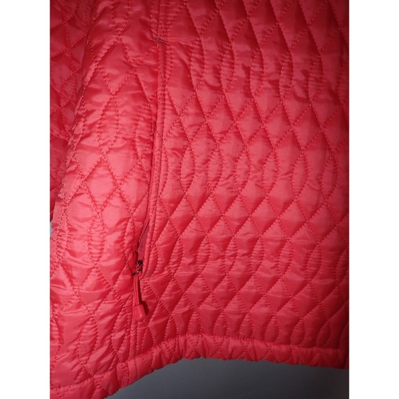 Lands' End Quilted Permaloft Jacket Women 3X full Zip Lightweight WARM Orange - Picture 3 of 6